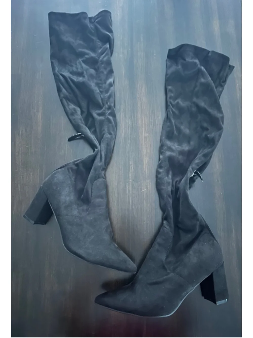 Women's Fashion Nova Black Over the Knee Boots Size 10